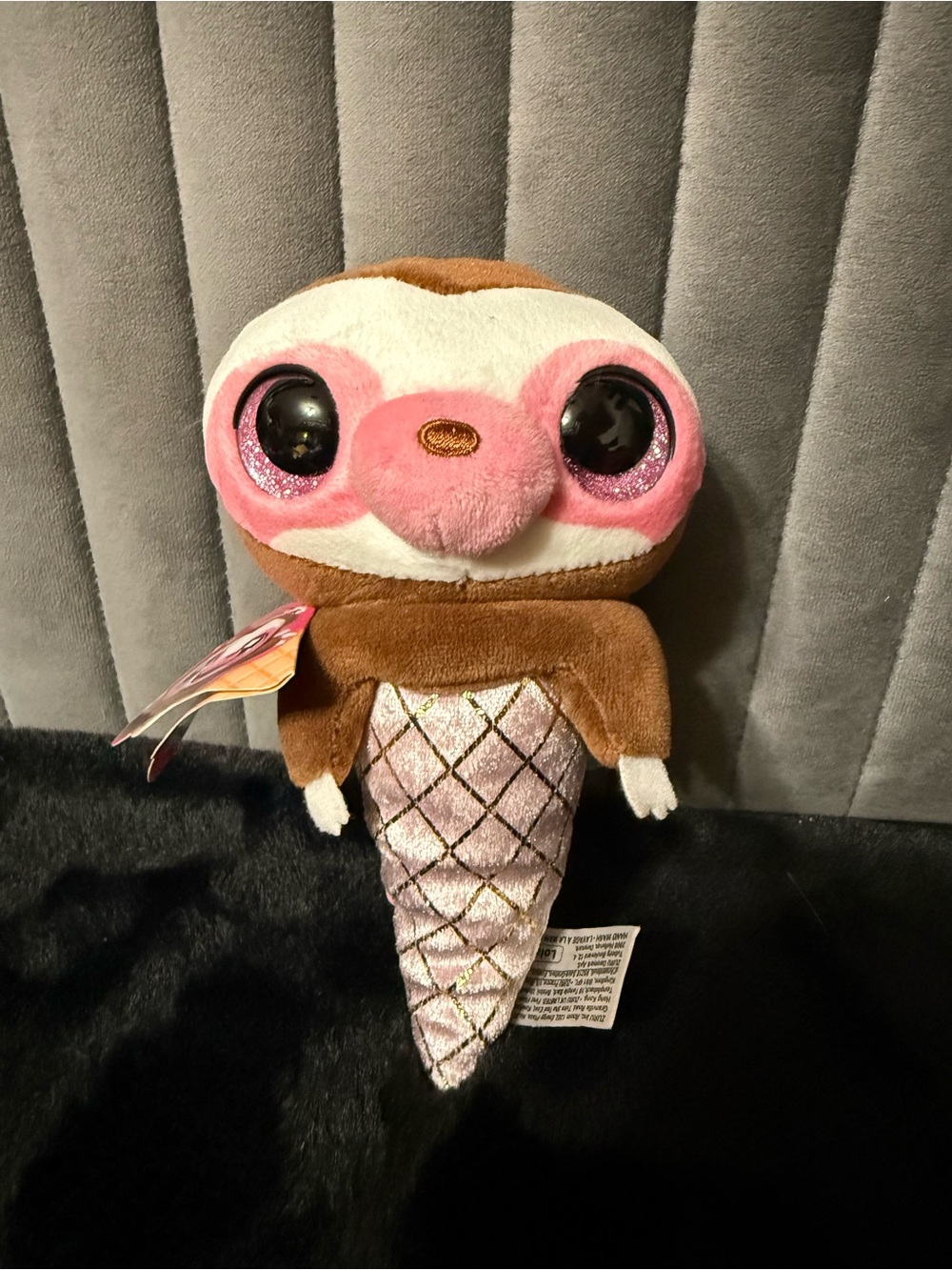 ZURU Snackles Sloth Ice Cream Cone Plush w/ Tag Cute Collectible Toy